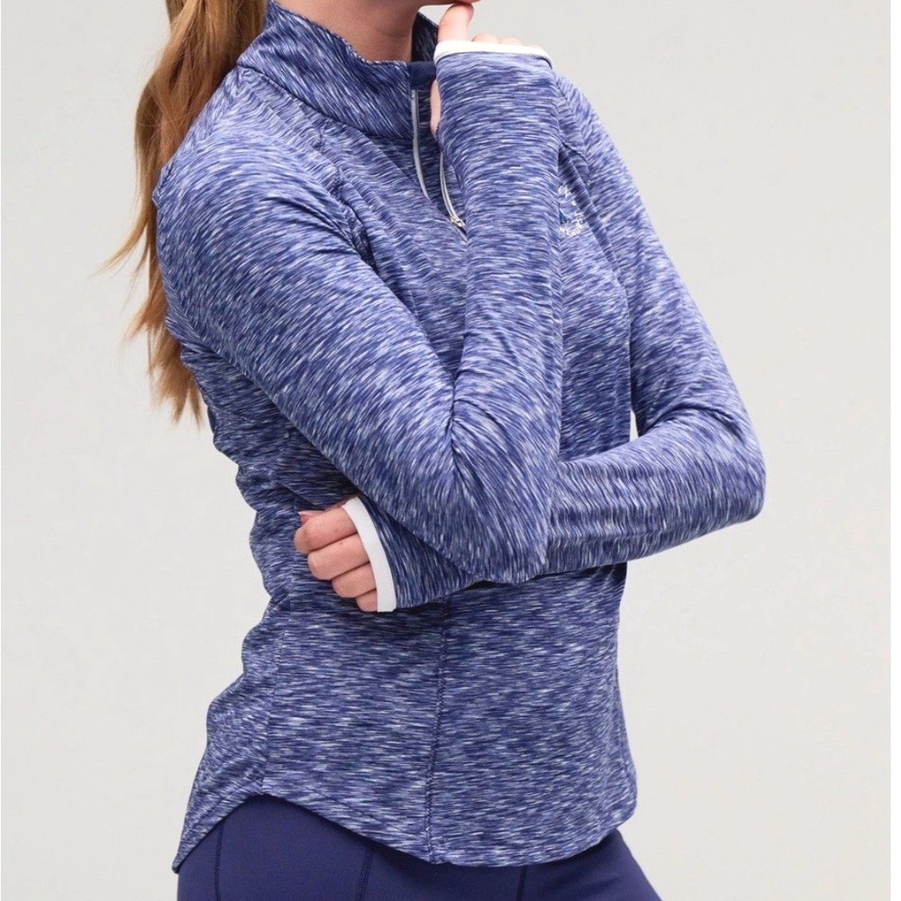 Womens Zero Restriction Luxury Kiawah Golf SmallShirt-Blue Half Zip
athletic Top